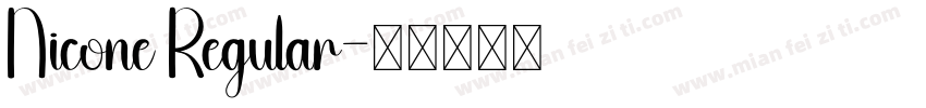 Nicone Regular字体转换